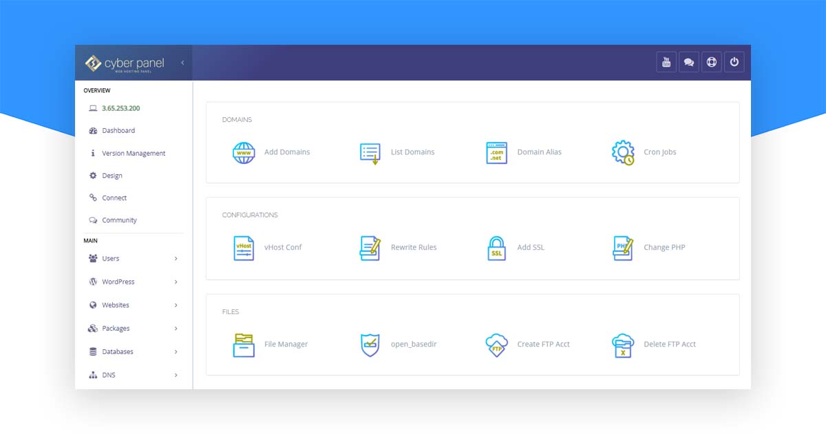 CyberPanel hosting